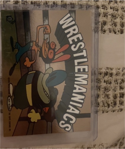 1994 Topps The Ren & Stimpy Show All Prismatic Wrestlemaniacs #9 — front