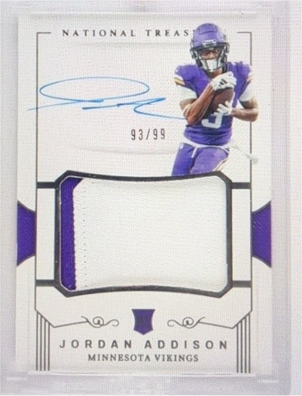 2023 Panini National Treasures #93 Jordan Addison — front
