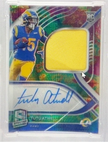2021 Panini Spectra Rookie Patch Auto Tutu Atwell — front