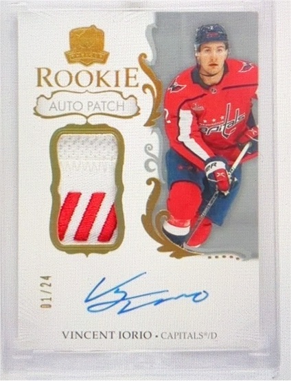 2023-24 Upper Deck The Cup Rookie Patch Auto Gold #01/24 Vincent Iorio — front
