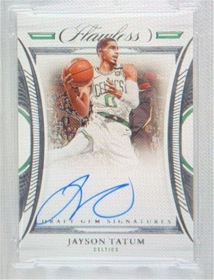 2021-22 Panini Flawless Draft Gem Signatures #DGS-JTB Jayson Tatum — front