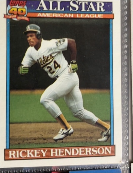 1991 Topps #391 Rickey Henderson — front