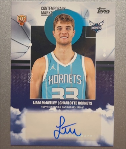 2025-26 Topps Basketball #CM-LM Liam McNeeley Contemporary Marks Auto RC — front