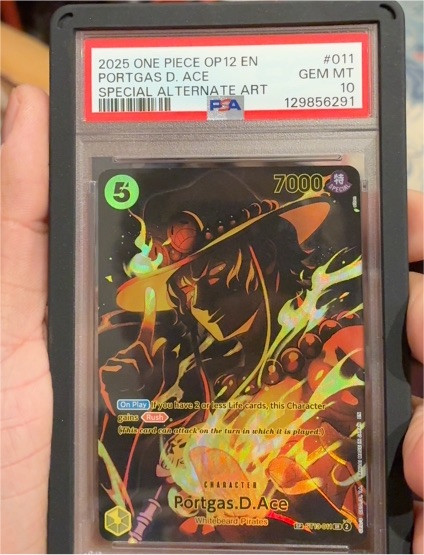 2025 One Piece OP12 #011 Portgas D. Ace Special Alternate Art — front