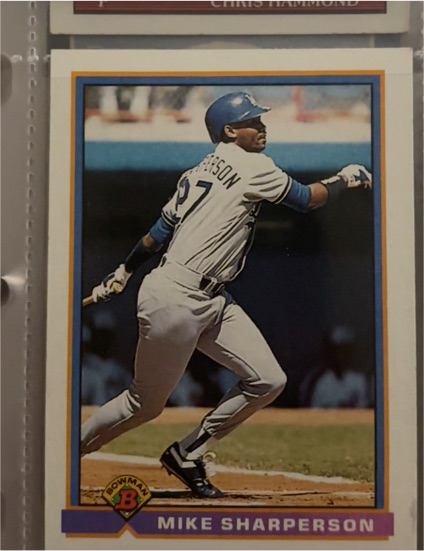 1991 Bowman #602 Mike Sharperson — front