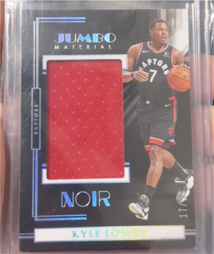2019-20 Panini Noir Jumbo Material #JM-KLO Kyle Lowry — front
