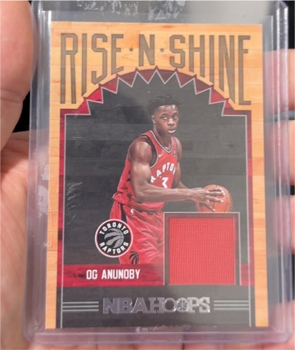 2017-18 Panini NBA Hoops Rise N Shine Memorabilia #RS-OGA OG Anunoby — front