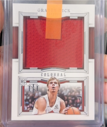2023-24 Panini National Treasures Colossal Rookie Materials Gradey Dick — front