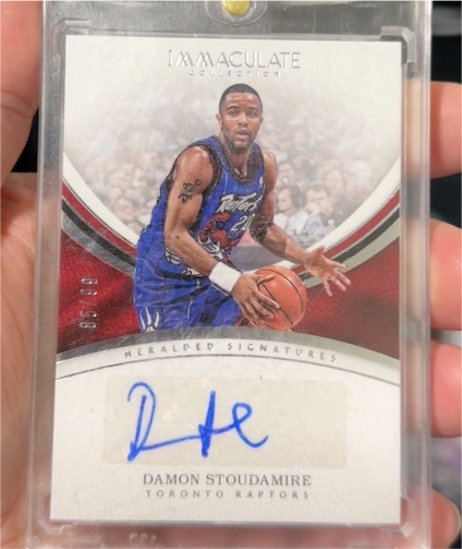 2016-17 Panini Immaculate Collection Heralded Signatures #HS-DS Damon Stoudamire — front