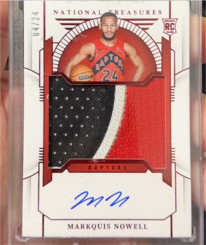 2023-24 Panini National Treasures #71 Markquis Nowell Rookie Patch Auto — front