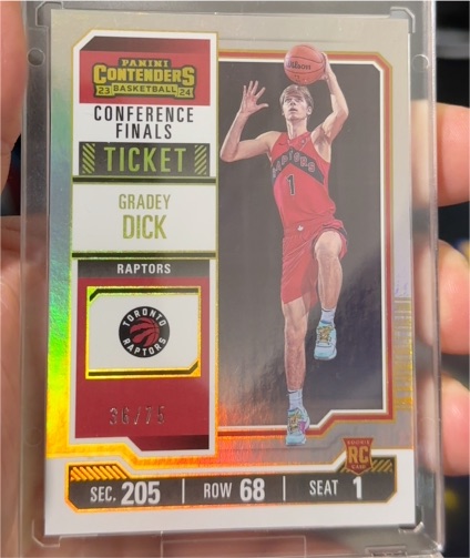 2023-24 Panini Contenders #71 Gradey Dick Season Ticket — front