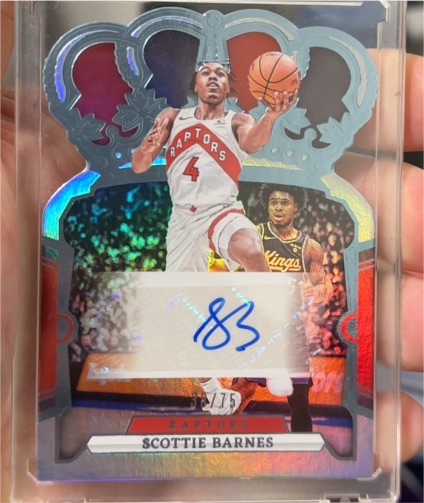 2023-24 Panini Crown Royale Crown Autographs #CA-BAR Scottie Barnes — front