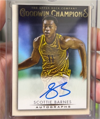 2021 Upper Deck Goodwin Champions #A-BA Scottie Barnes Autograph — front