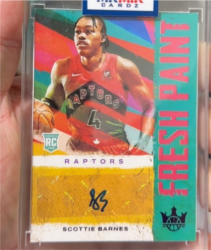 2021-22 Panini Court Kings #FP-SBN Scottie Barnes Fresh Paint Rookie Auto — front