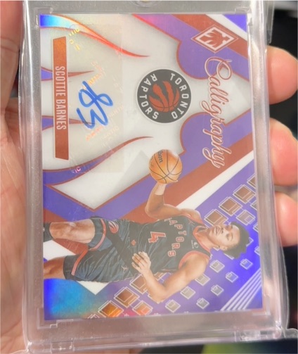 2023-24 Panini Phoenix Calligraphy #CG-SBR Scottie Barnes — front