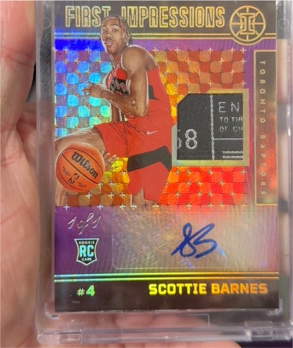 2024-25 Panini Mosaic First Impressions #4 Scottie Barnes — front