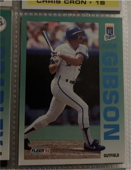 1992 Fleer #157 Kirk Gibson — front