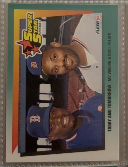 1992 Fleer #705 Today and Tomorrow Mo Vaughn & Cecil Fielder — front