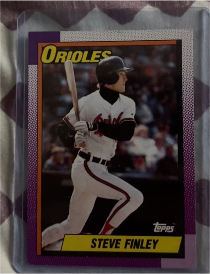 1990 Topps #349 Steve Finley — front