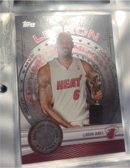 2025-26 Topps #MVP-8 LeBron James MVP Vault Miami Heat — front
