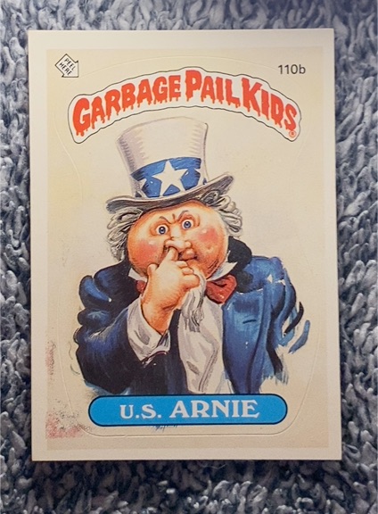 1986 Topps Garbage Pail Kids #110b U.S. Arnie — front