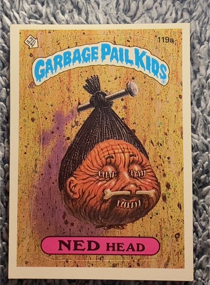 1986 Topps Garbage Pail Kids Series 3 #119a Ned Head — front