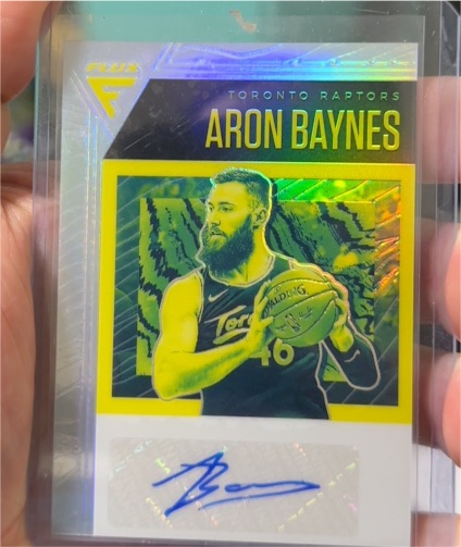 2020-21 Panini Flux Signatures #FLS-ABA Aron Baynes — front