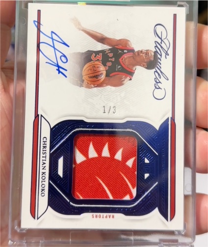 2023 Panini Flawless Christian Koloko #1/3 Patch Auto — front