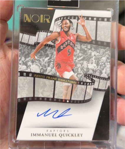 2023-24 Panini Noir Freeze Frame Signatures #Immanuel Quickley — front