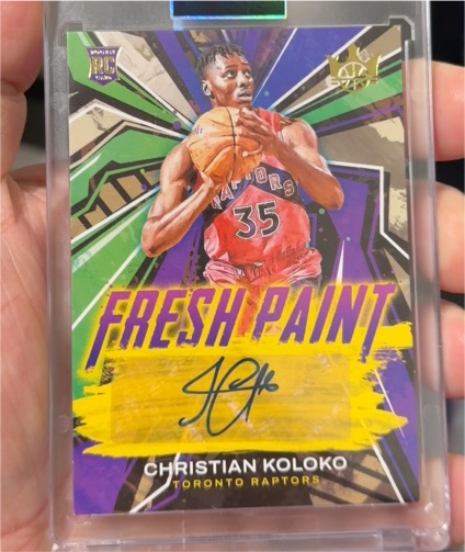2022-23 Panini Court Kings #FP-CKT Christian Koloko Fresh Paint Rookie Autograph — front