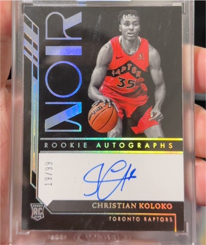 2022-23 Panini Noir #397 Christian Koloko Rookie Autographs — front