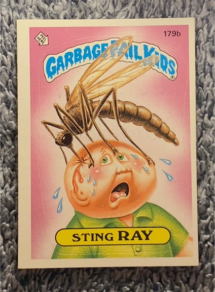 1986 Topps Garbage Pail Kids #179b Sting Ray — front