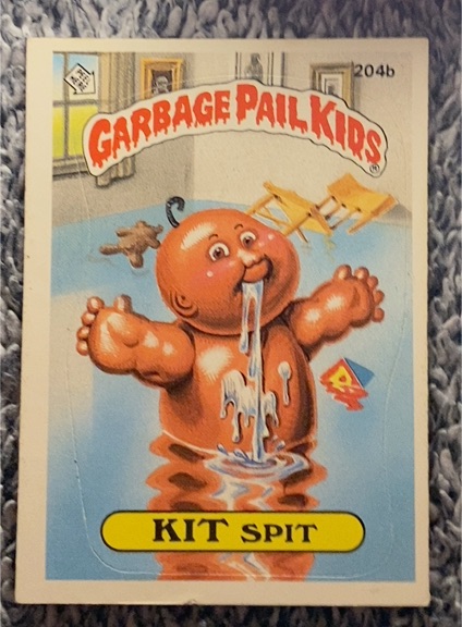 1986 Topps Garbage Pail Kids Series 5 #204b Kit Spit — front