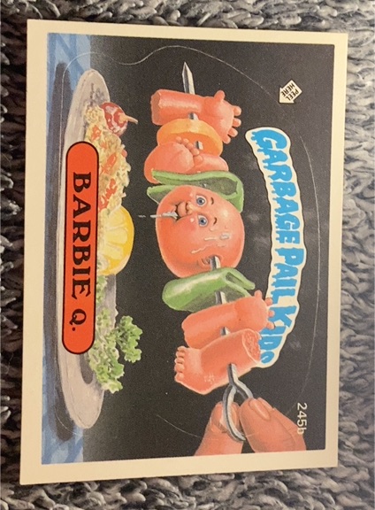 1986 Topps Garbage Pail Kids Series 6 #245b Barbie Q. — front