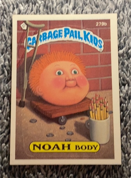 1987 Topps Garbage Pail Kids Series 7 #279b Noah Body — front