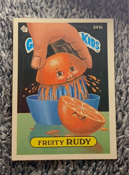 1987 Topps Garbage Pail Kids Series 9 #341b Fruity Rudy — front