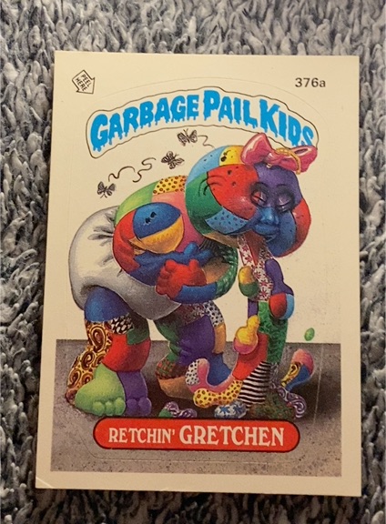 1987 Topps Garbage Pail Kids Series 9 #376a Retchin' Gretchen — front