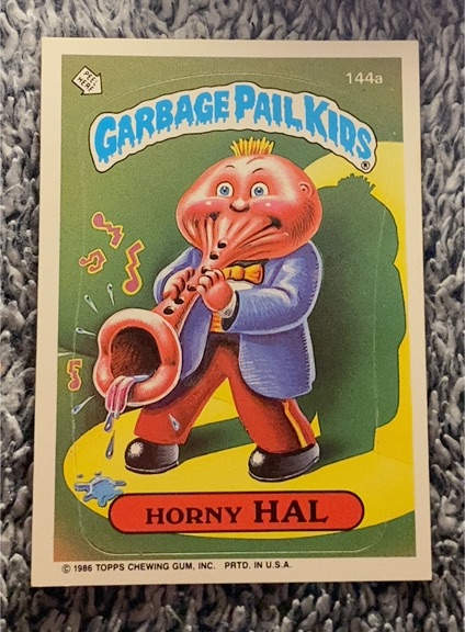 1986 Topps Garbage Pail Kids #144a Horny Hal — front