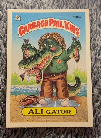 1986 Topps Garbage Pail Kids #100a Ali Gator — front