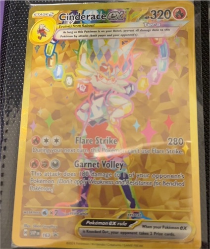 2024 Pokémon Scarlet & Violet #163 Cinderace ex — front