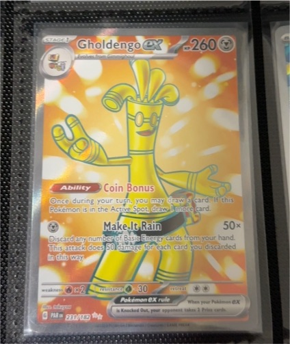 2023 Pokémon TCG Paradox Rift #231 Gholdengo EX — front
