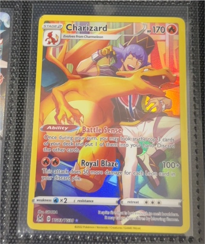 2022 Pokemon Sword & Shield Lost Origin Trainer Gallery #TG03 Charizard — front