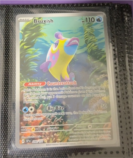 2024 Pokémon SV08: Surging Sparks #200 Bruxish Illustration Rare — front