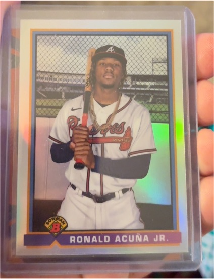 2021 Bowman Chrome 1991 Bowman Refractors #91B-RA Ronald Acuna Jr. — front