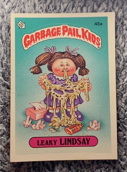 1985 Topps Garbage Pail Kids Series 2 #45a Leaky Lindsay — front