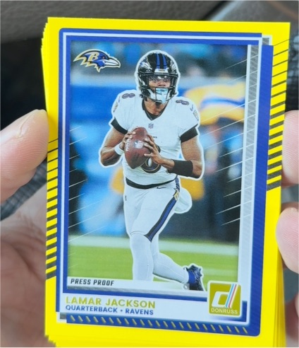 2025 Donruss #102 Lamar Jackson Press Proof — front