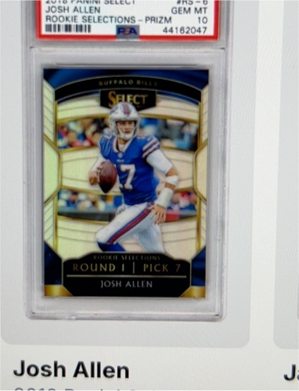 2018 Panini Select #RS-6 Josh Allen Rookie Selections — front