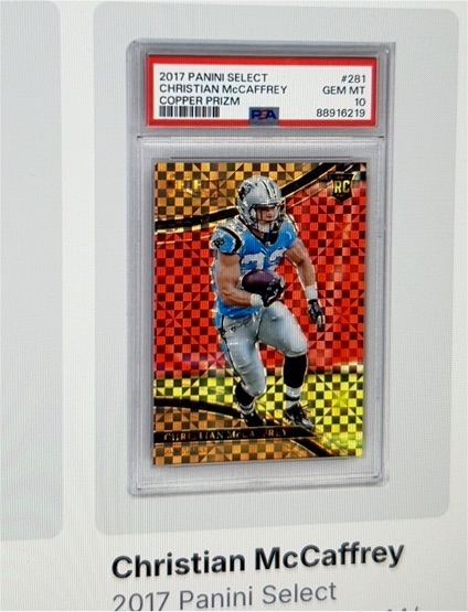 2017 Panini Select #281 Christian McCaffrey Copper Prizm — front