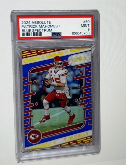 2024 Panini Absolute #50 Patrick Mahomes II Blue Spectrum — front