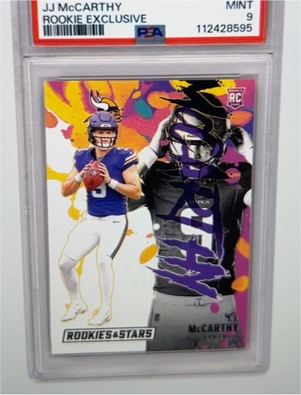 2024 Panini Rookies & Stars #RE-JMY JJ McCarthy Rookie Exclusive — front
